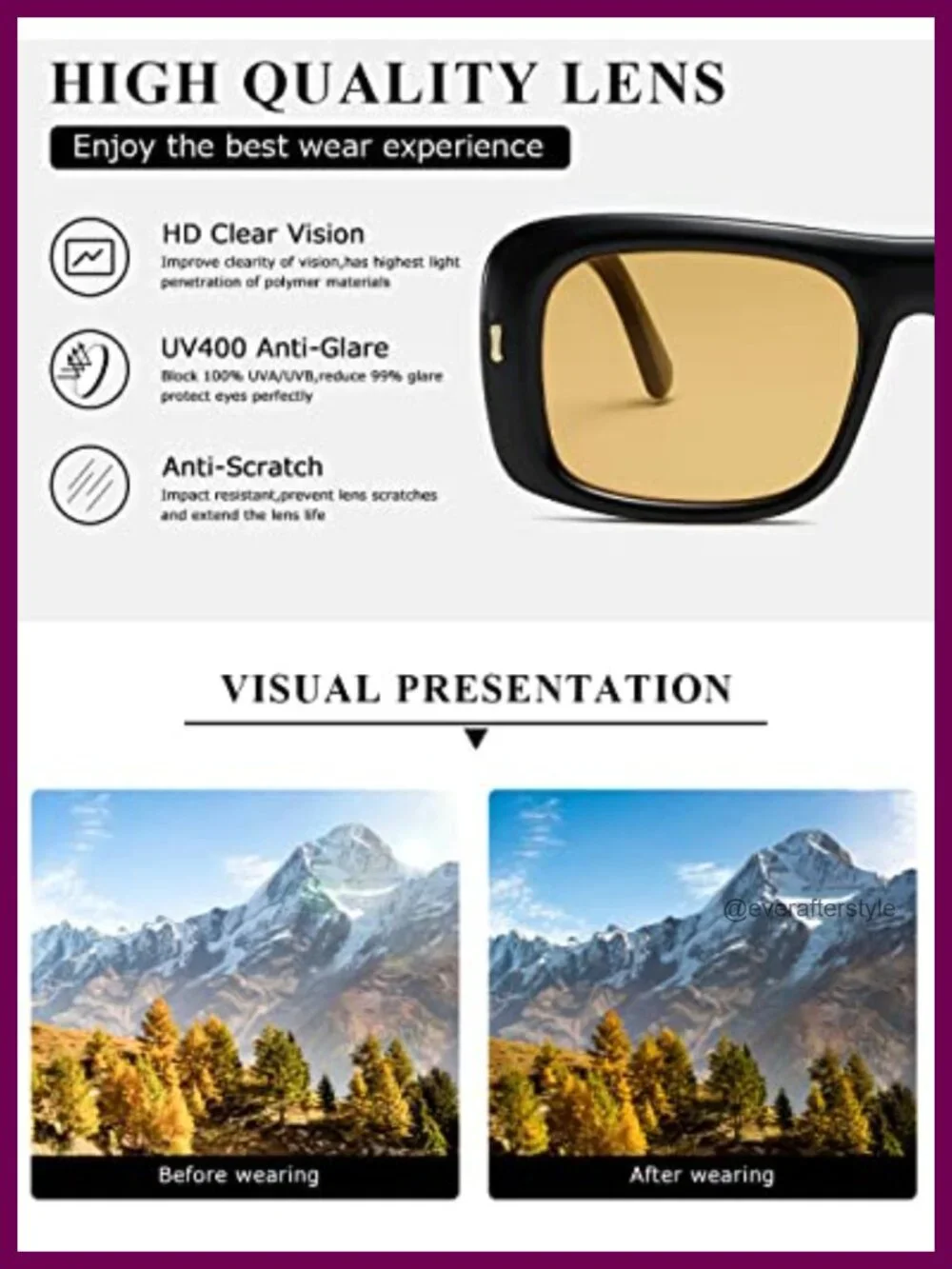 Y2K Oversized Square Sunglasses Fashion Shades UV Protection Shield Frame